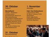 Termine WandelNacht, Reformationsgottesdienst, Allerheiligenx