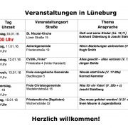Veranstaltungsplan Lüneburg